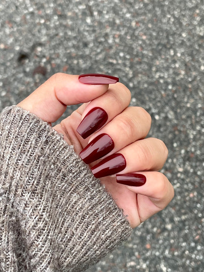 Wine Red Short Coffin