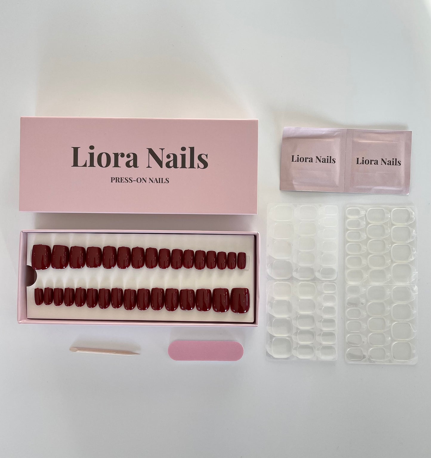 Red Elegance Short Square