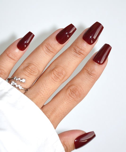 Wine Red Short Coffin