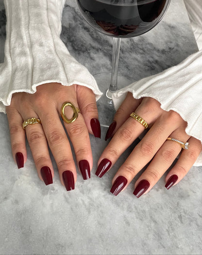 Wine Red Short Coffin