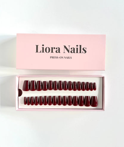 Wine Red Short Coffin