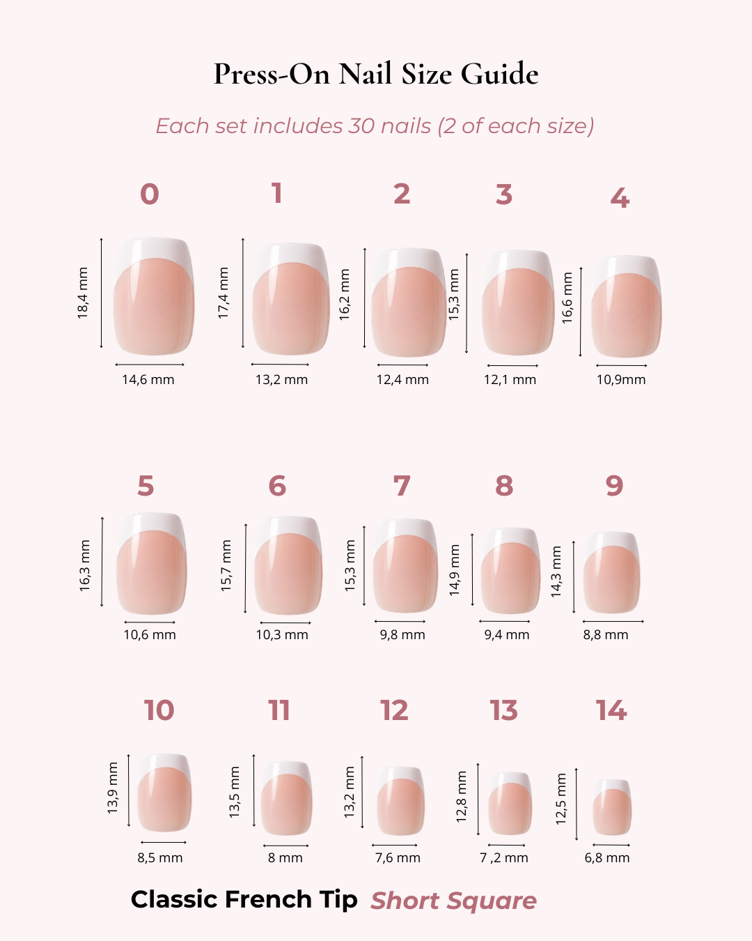 Classic French Tip Short Square