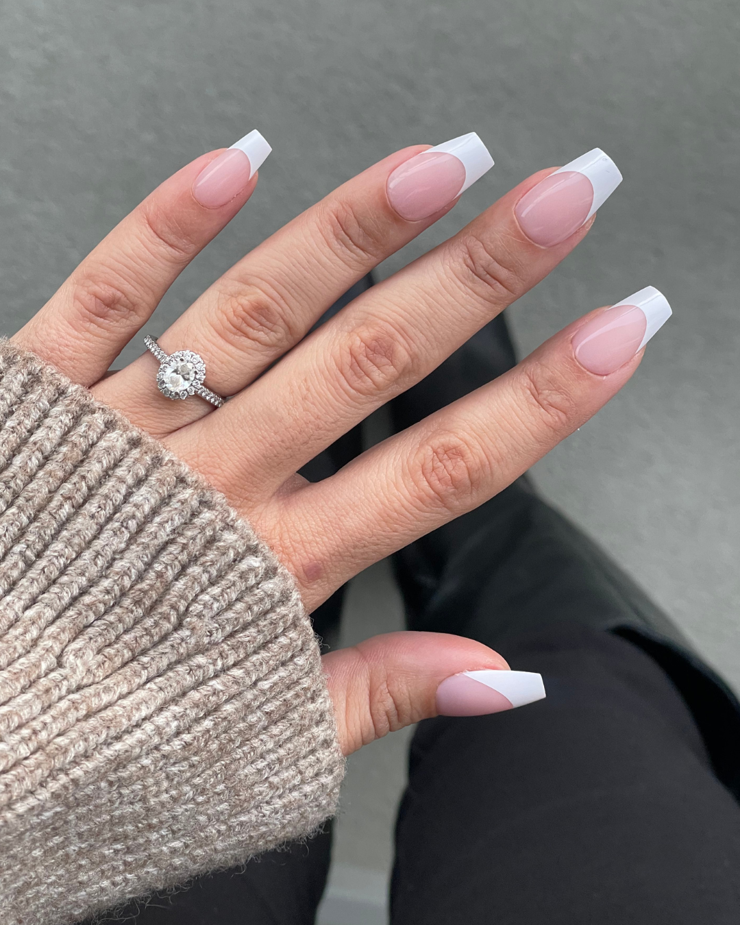 Classic French Tip Short Coffin