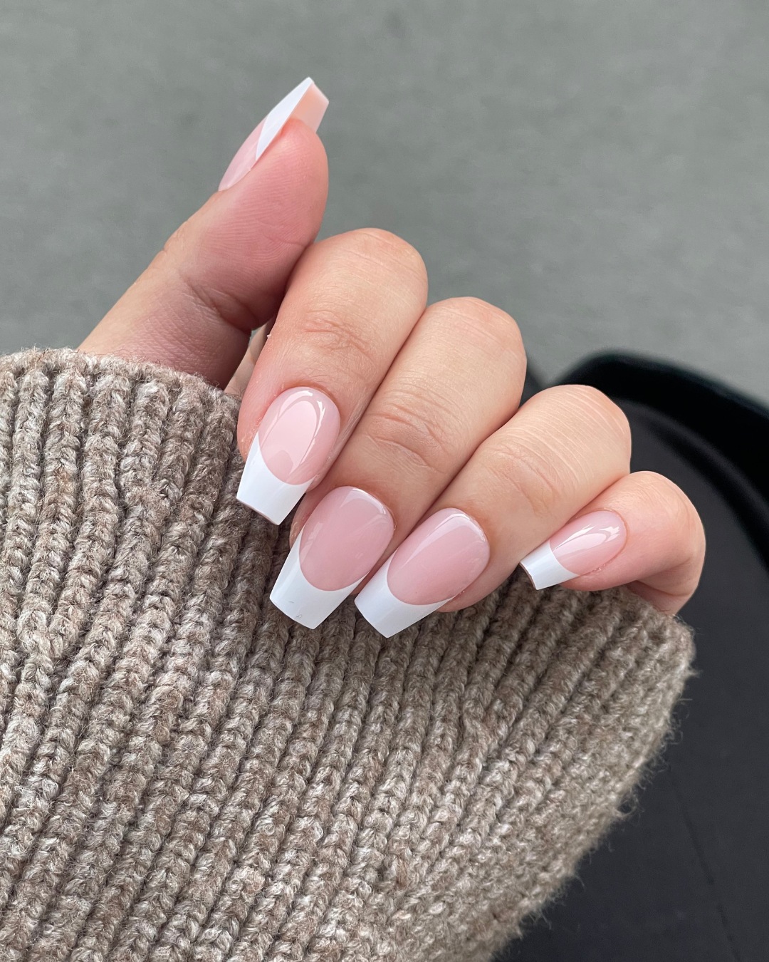 Classic French Tip Short Coffin