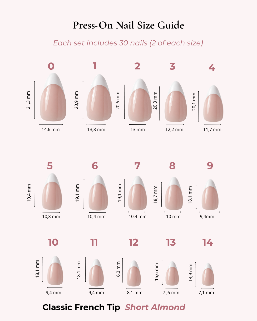 Classic French Tip Short Almond