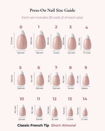 Classic French Tip Short Almond