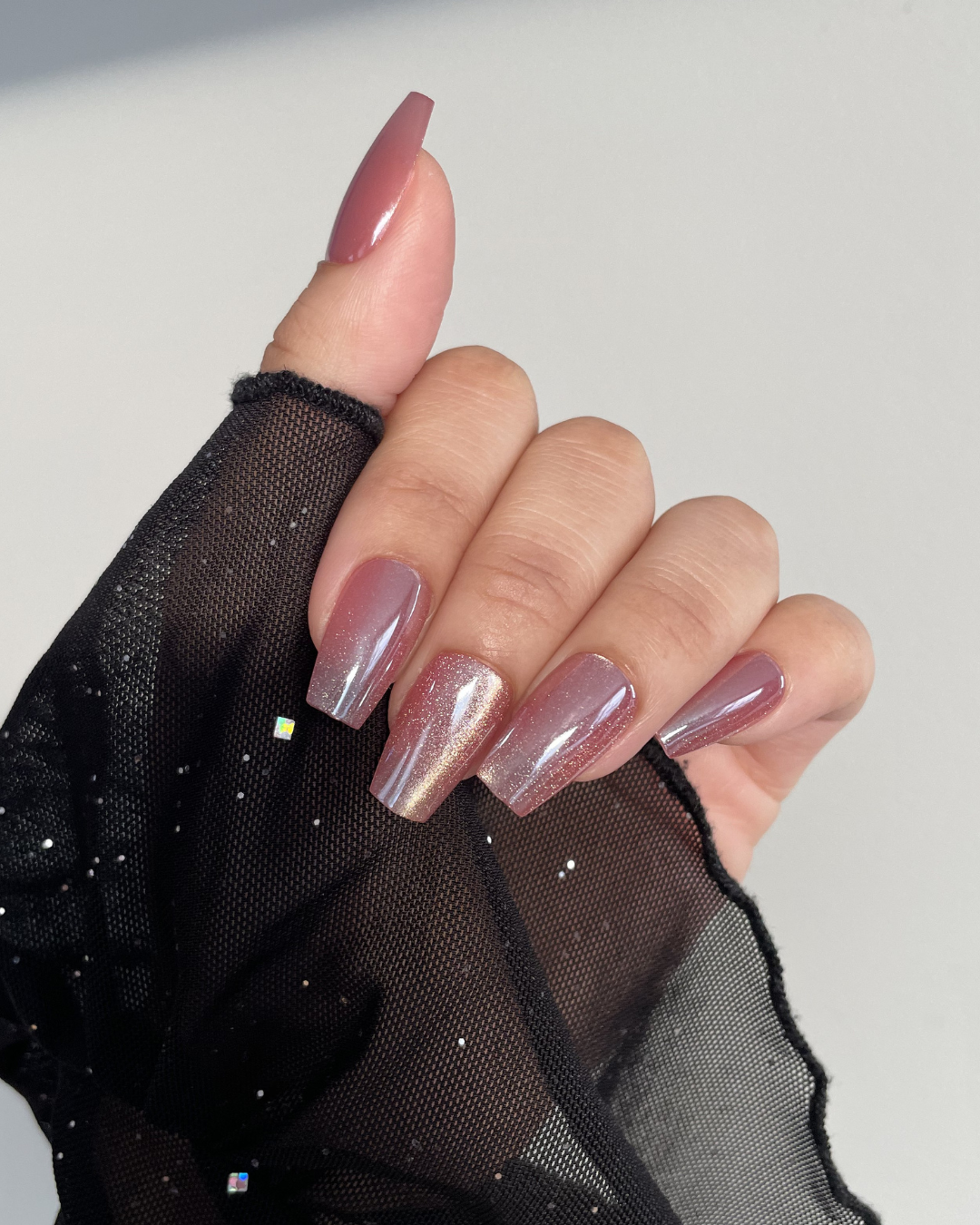 Crystal Rose Short Coffin