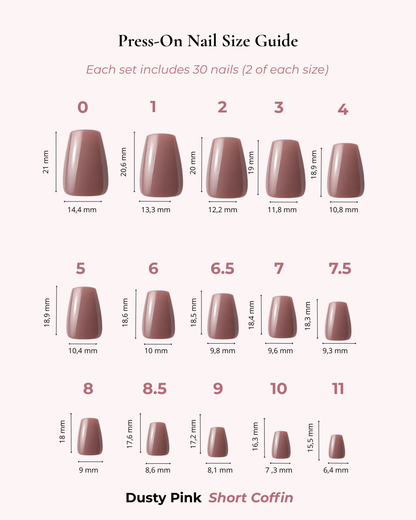 Dusty Pink Short Coffin