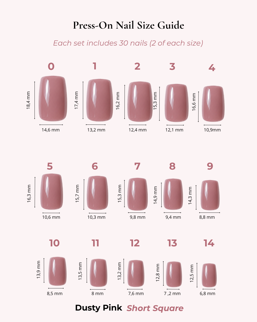 Dusty Pink Short Square
