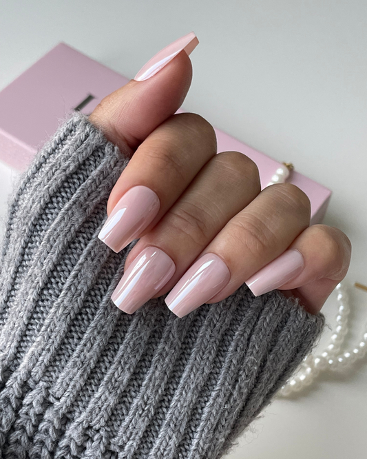 Glazed Pink Short Coffin