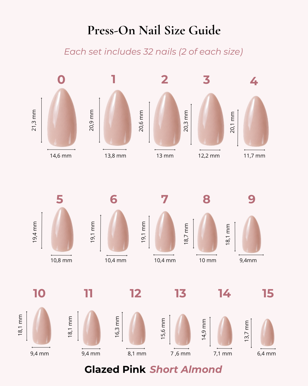 Glazed Pink Short Almond