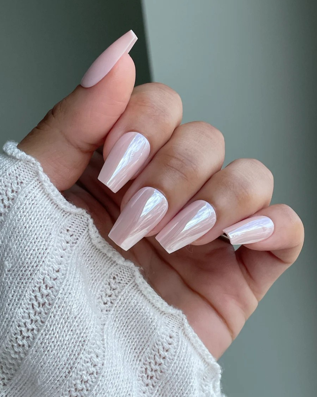 Glazed Pink Short Coffin