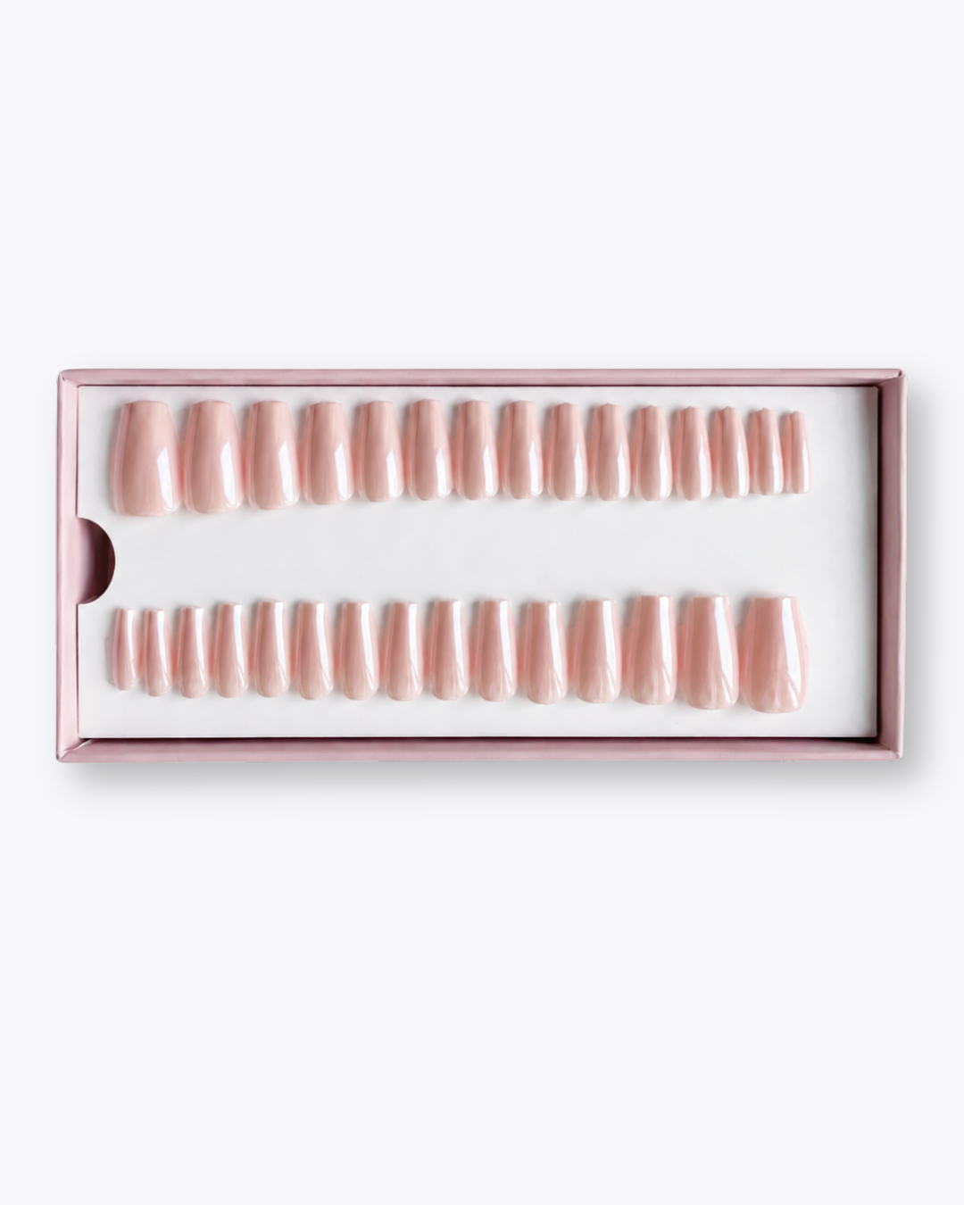 Glazed Pink Short Coffin