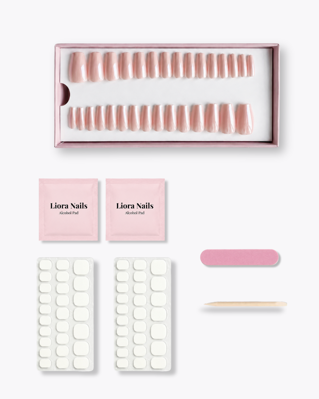 Glazed Pink Short Coffin