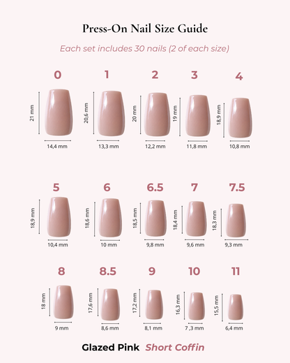 Glazed Pink Short Coffin