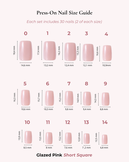 Glazed Pink Short Square