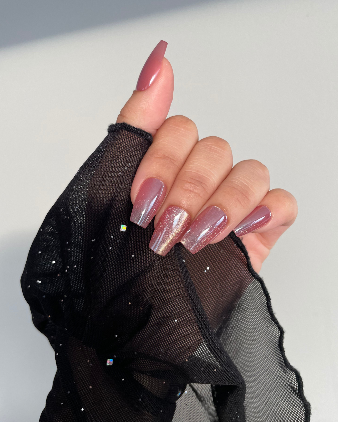 Crystal Rose Short Coffin