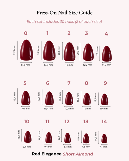 Red Elegance Short Almond