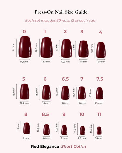 Red Elegance Short Coffin