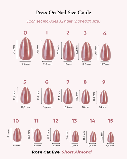 Rose Cat Eye Short Almond