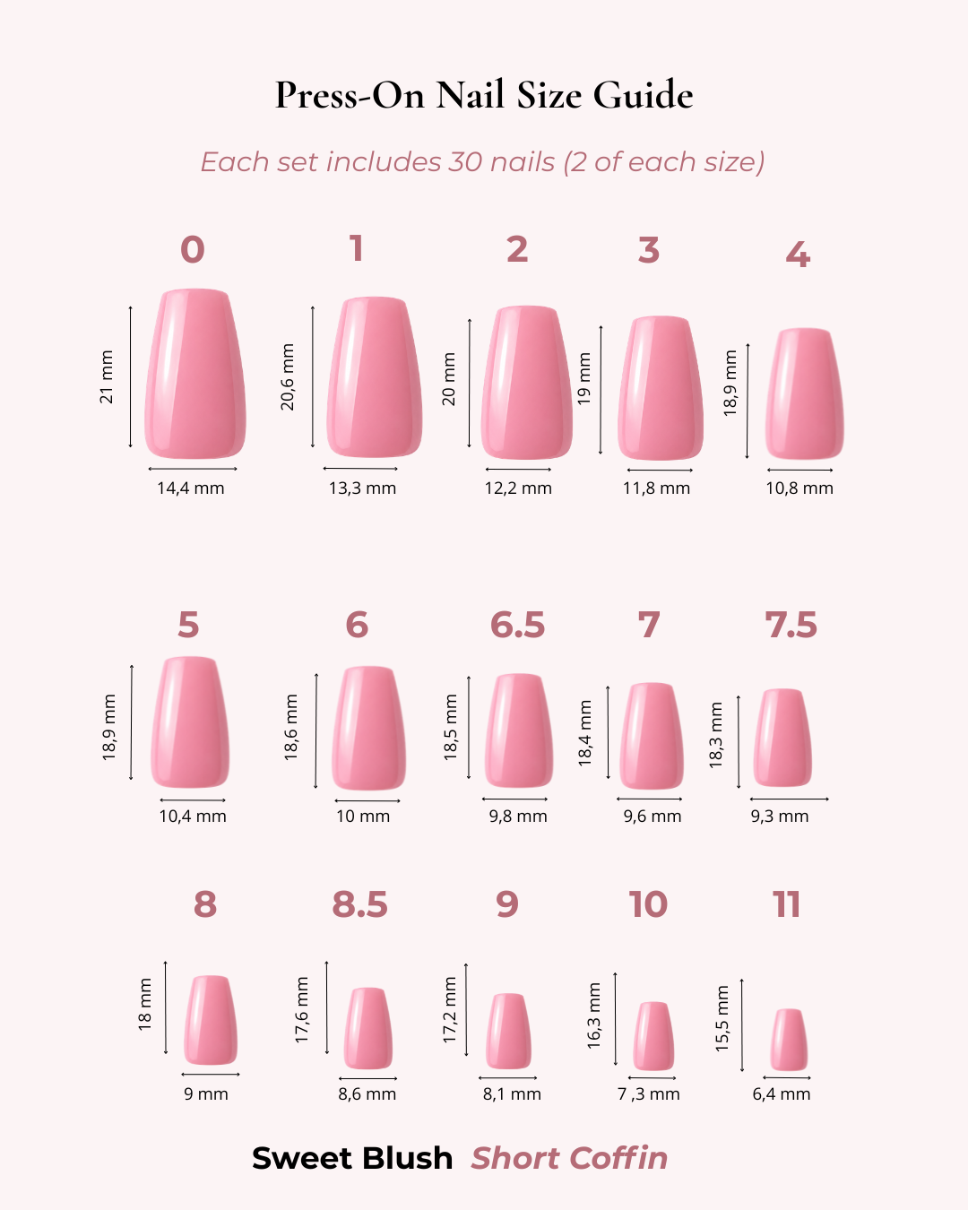 Sweet Blush Short Coffin