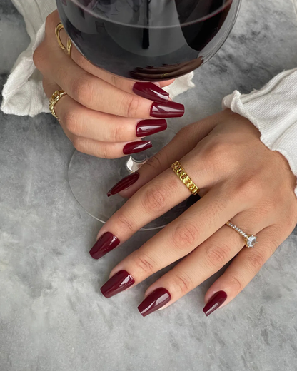 Wine Red Short Coffin