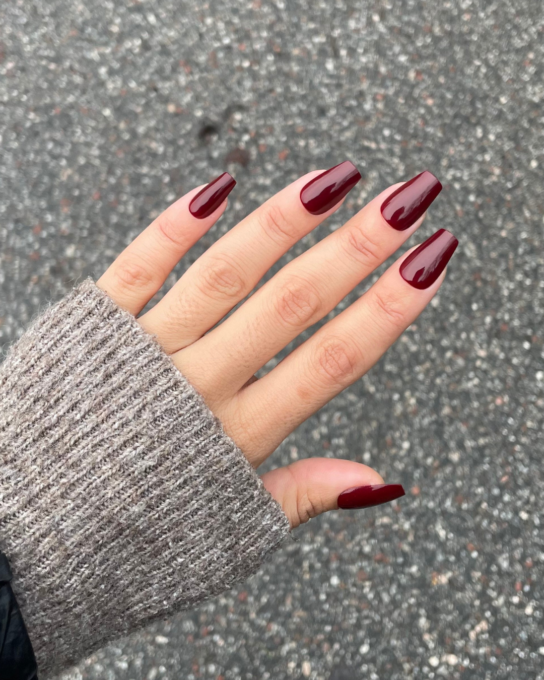 Wine Red Short Coffin