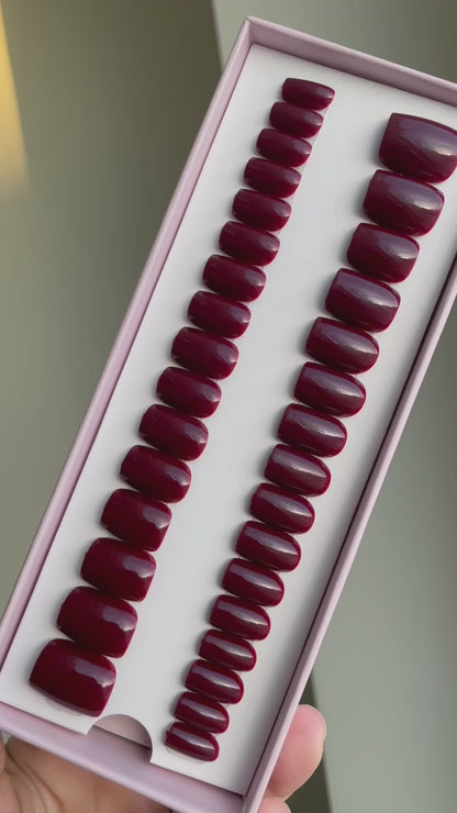 Wine Red Short Square