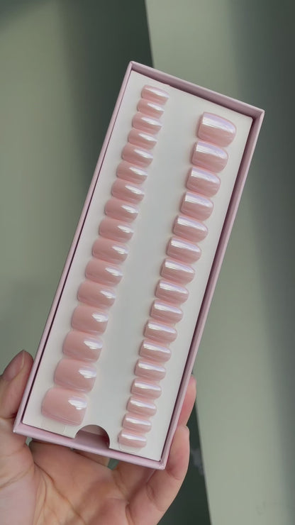 Glazed Pink Short Square